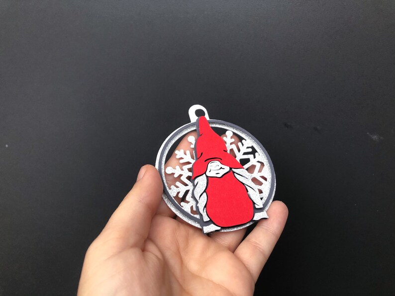 Download Christmas Gnome Ornaments Paper Cut Ornament Christmas 3d Layered Design Die Cuts Craft Supplies Tools Leadcampus Org