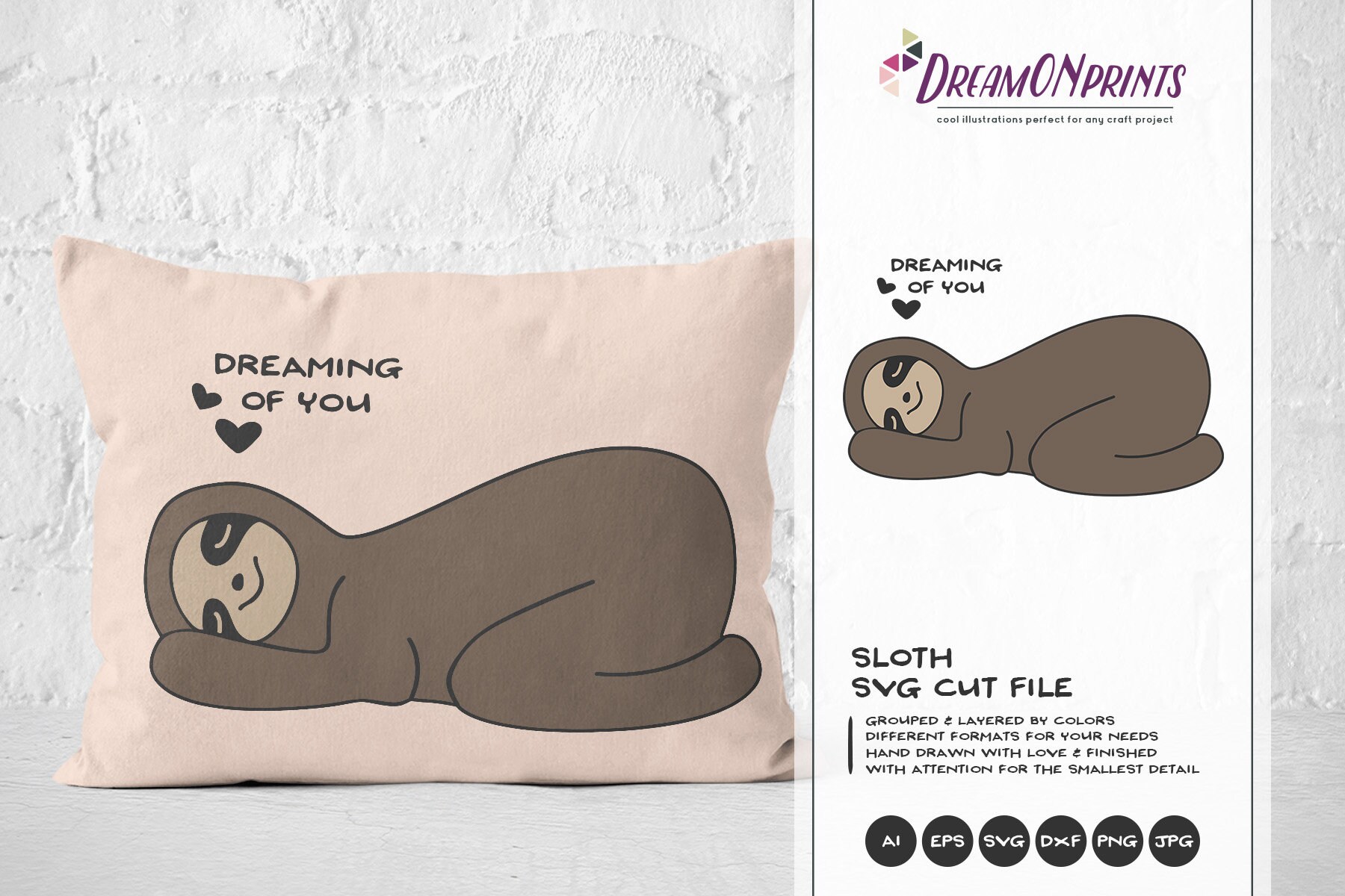 Download Sloth Svg Love Svg Valentines Days Svg Dreaming Of You Cute Sloth Svg Cut Files Svg Cut File Svg For Cricut Svg For Silhouette Dop022