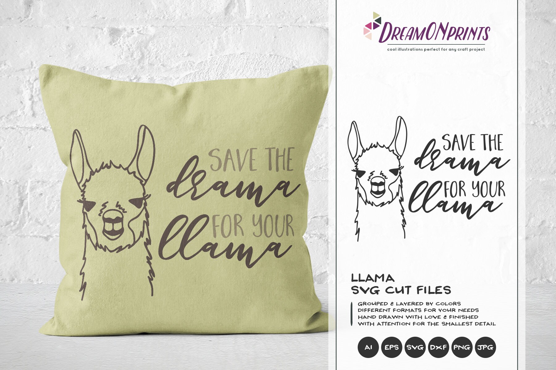 Download Llama Svg Save The Drama For The Llama Svg Cut File Drama Llama Svg Dxf Files For Cricut Silhouette Cutting Machines Dop194