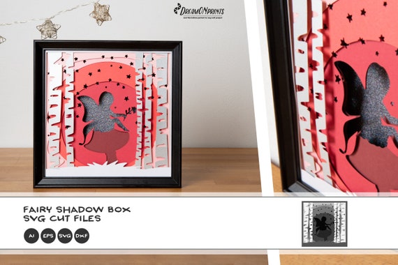 Fairy 3D Layered Design | Fairy Shadow Box | Diy Nursery Decor 3D SVG