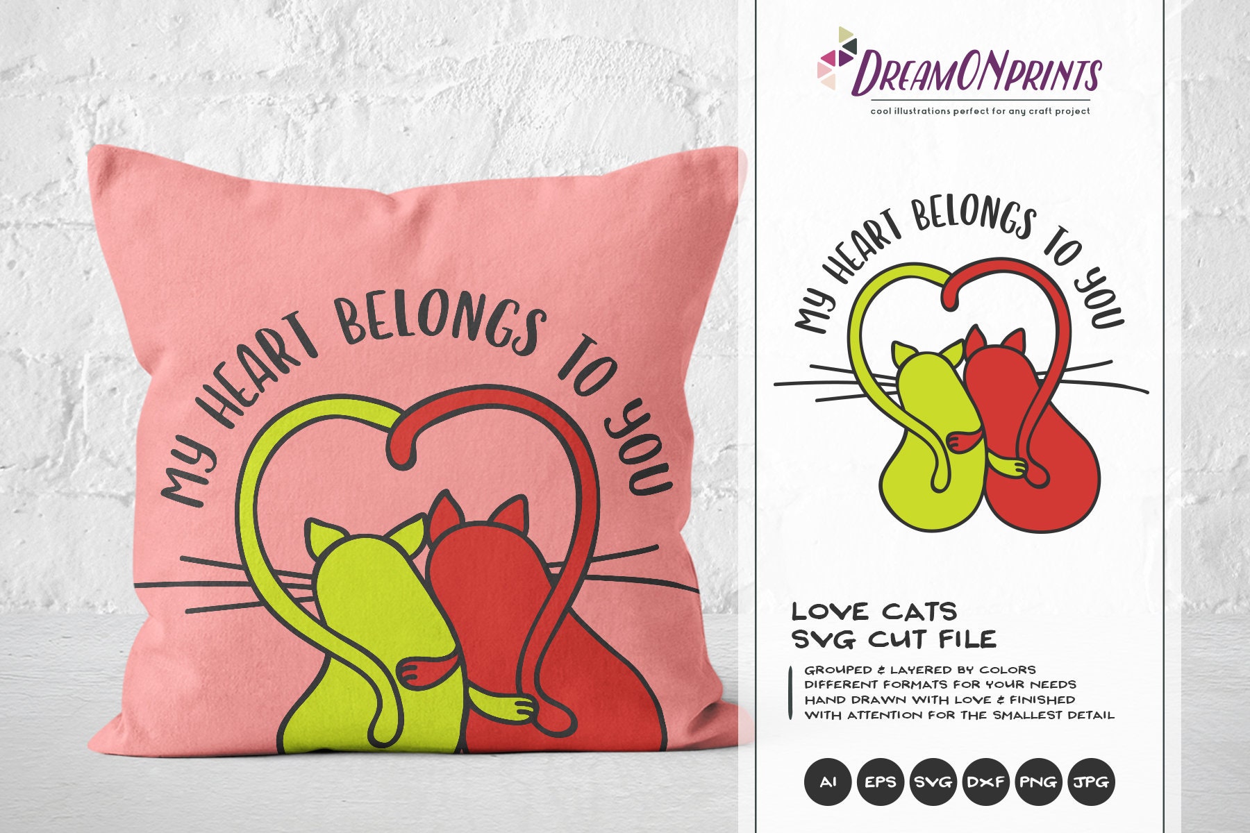 Download Love Cats Svg My Heart Belongs To You Svg Love Svg Cat Svg Valentines Day Svg Heart Svg For Cricut Silhouette Cutting Machines Dop102 PSD Mockup Templates