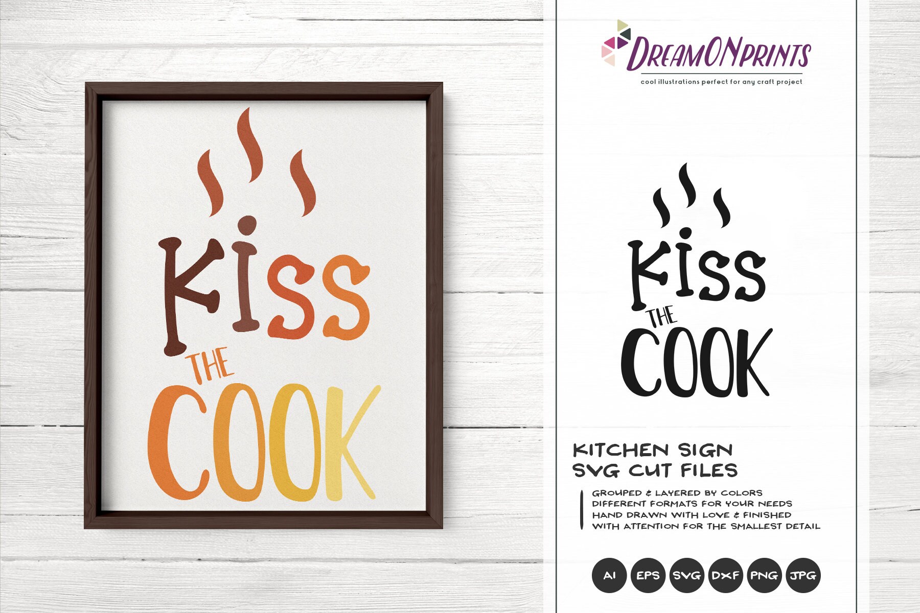 Download Kiss the Cook Svg Kitchen SVG Cut File, Apron Svg Designs ...