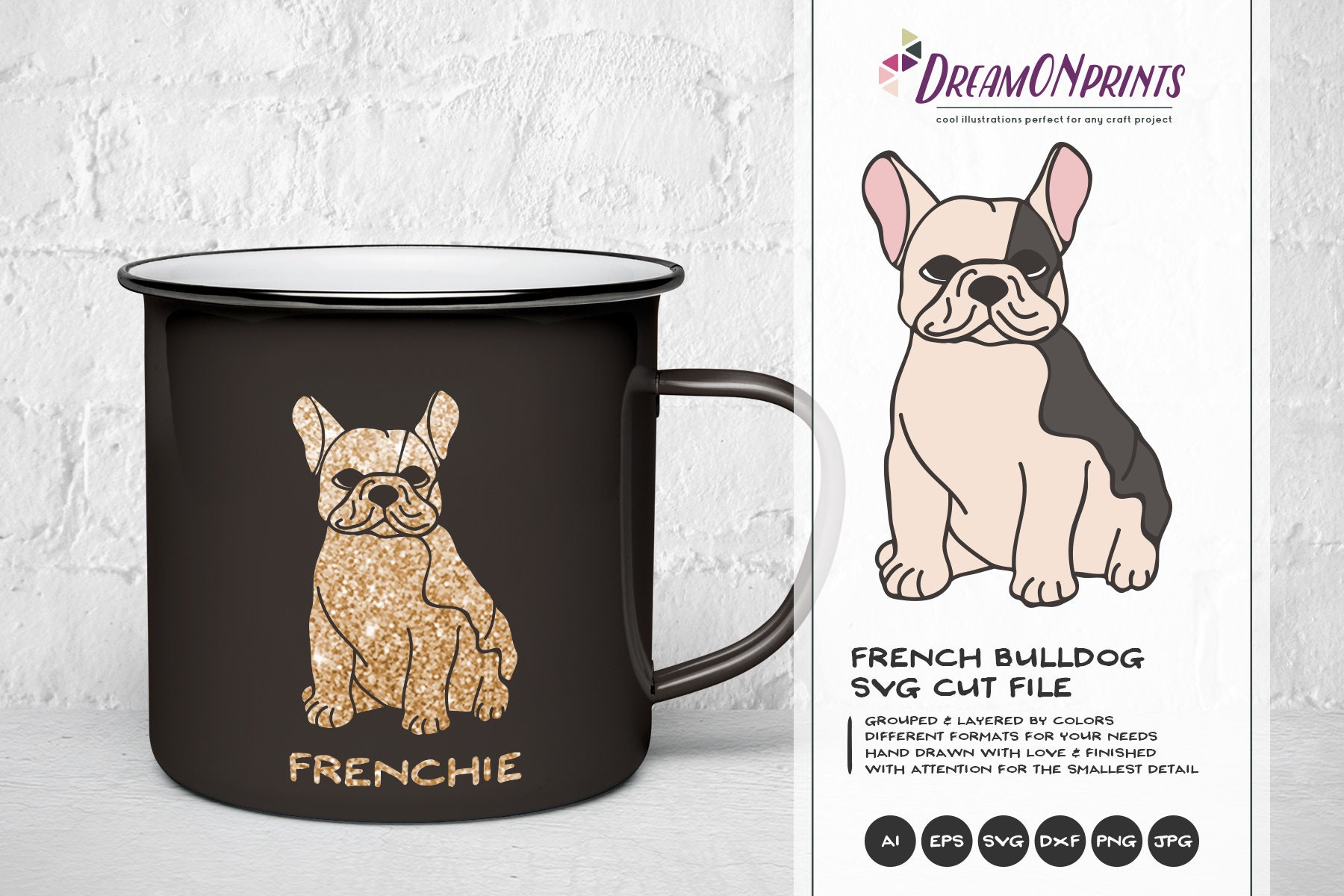 Download Frenchie SVG Bundle, French Bulldog SVG Cut Files, Pets ...