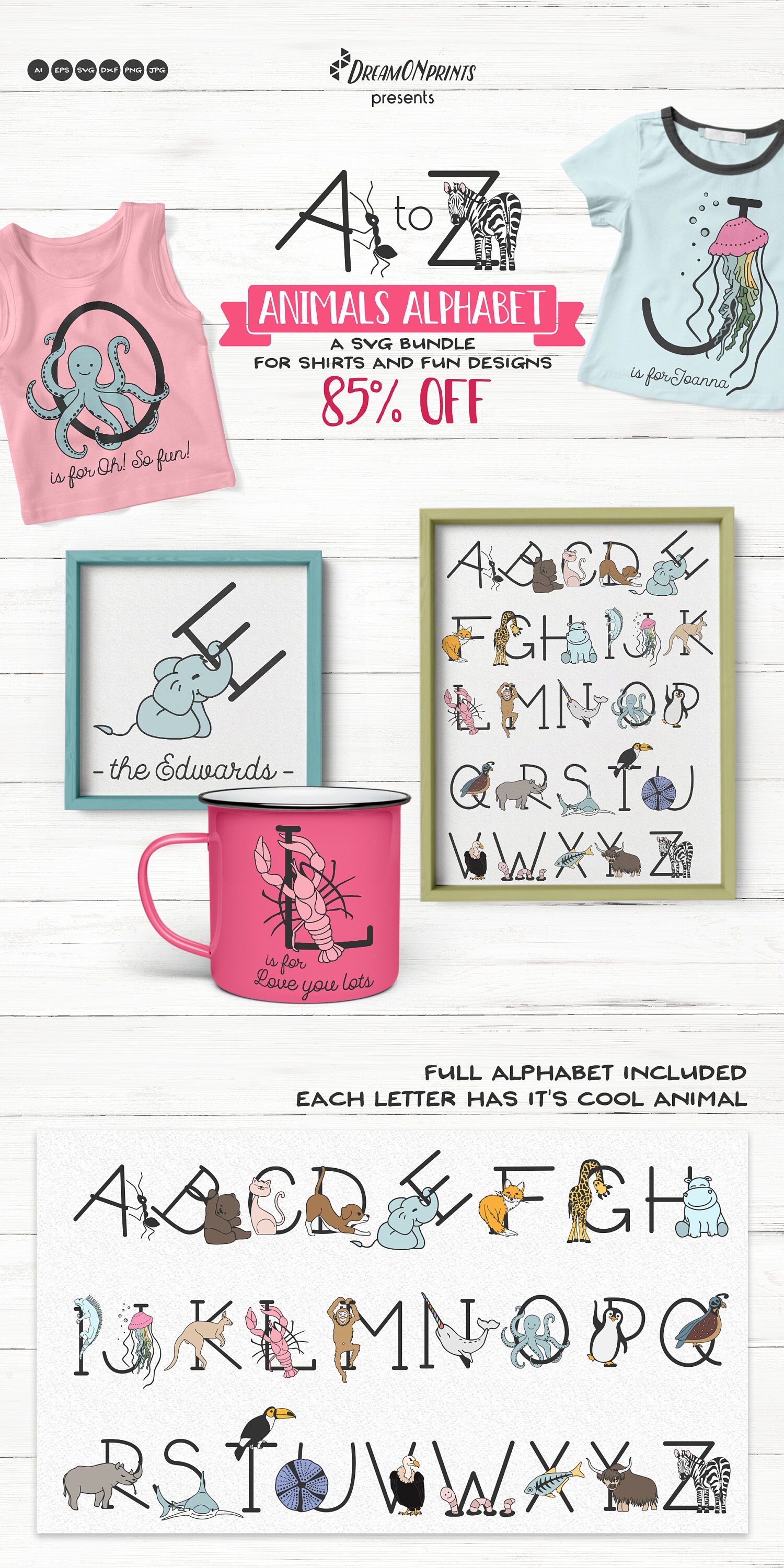 Download Animals Alphabet SVG | A Fun Monogram Bundle