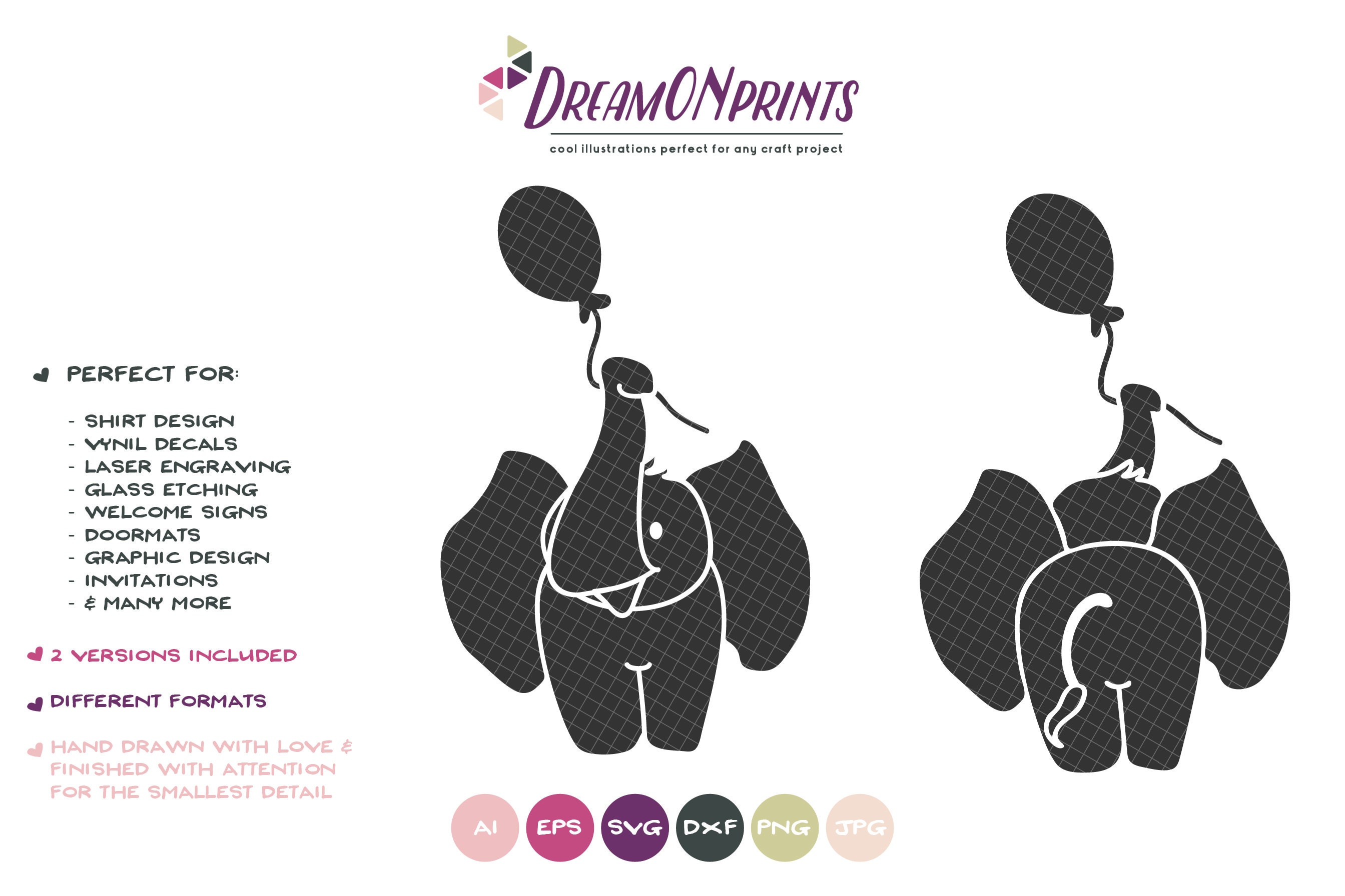 Free Free 260 Elephant With Balloon Svg SVG PNG EPS DXF File