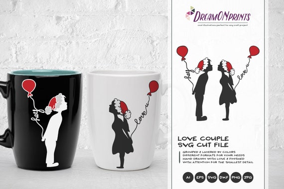 Christmas couple SVG Love Design | Love SVG | Boy and Girl Design | Love Cut Files