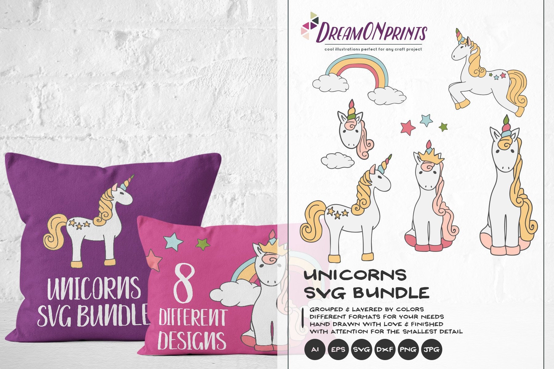 Download Unicorns Svg Bundle Unicorn Svg Cut Files Svg Unicorn Cut Files Svg Rainbow Dxf Svg Files For Cricut Silhouette Cutting Machines