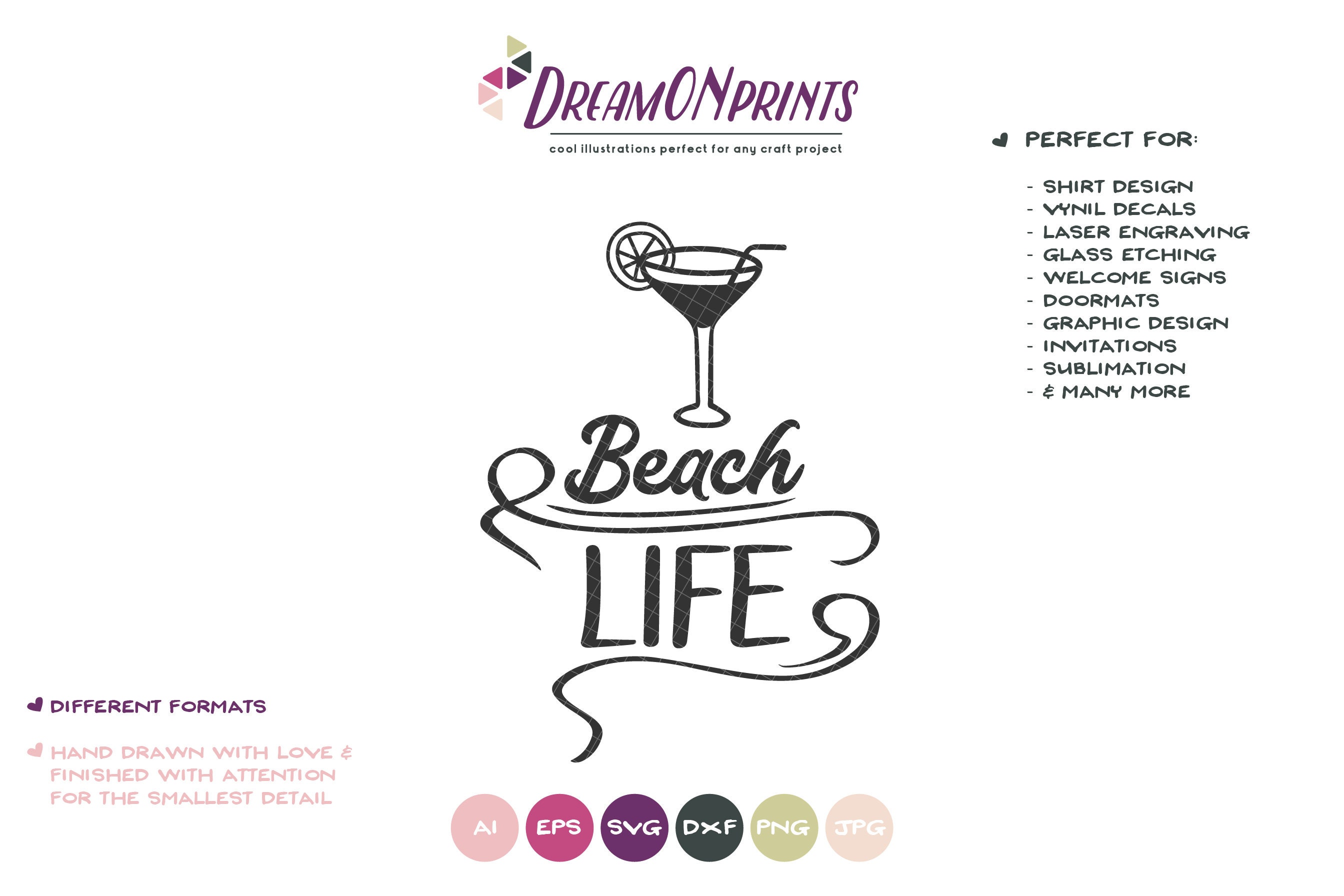 Download Summer SVG Beach Life | Cute Beach Design