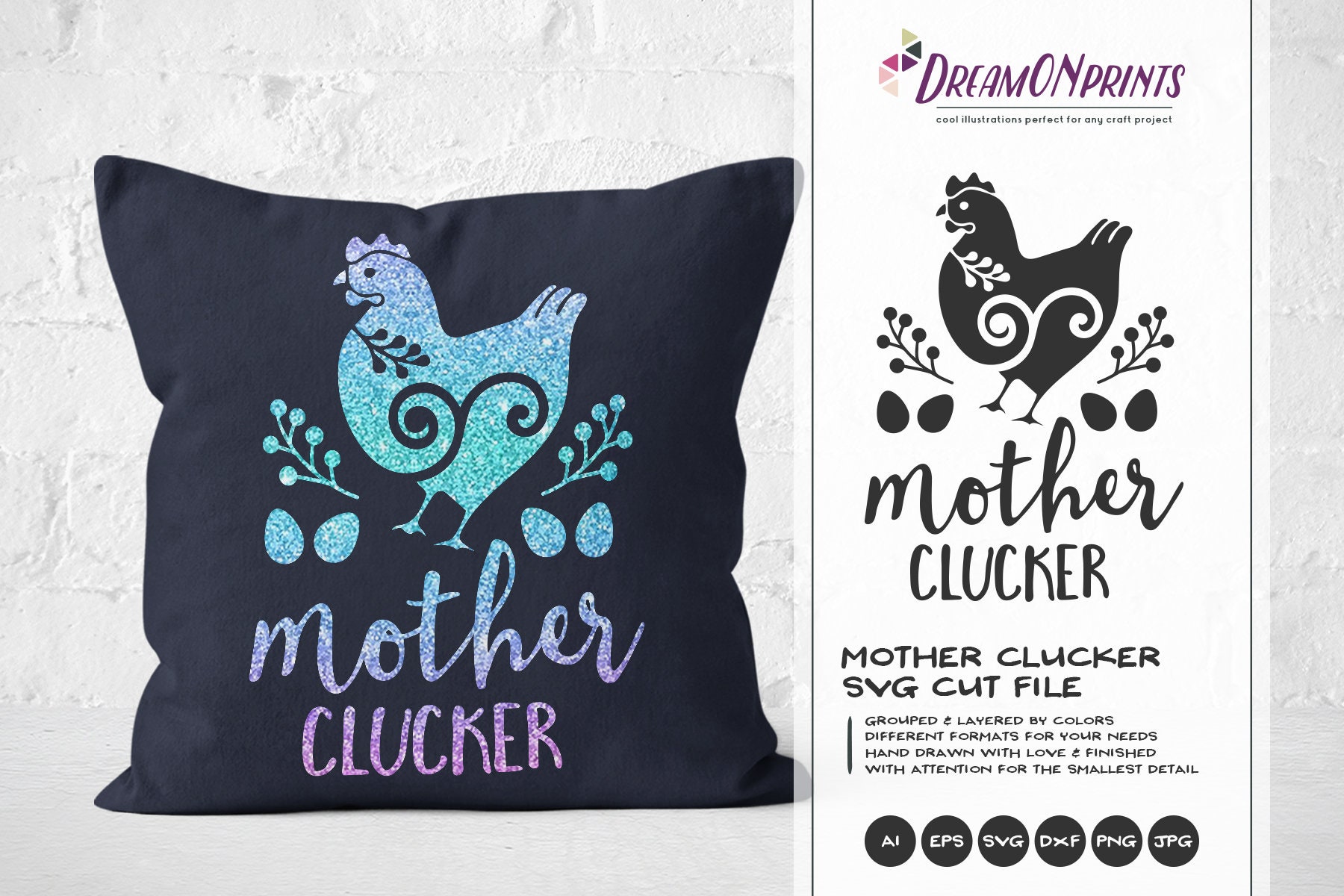 Download Mother Cluckers Svg Hen Svg Farm Animals Svg Farm Svg Farmhouse Svg Sign Making Svg Files For Cutting And Printing Dop273