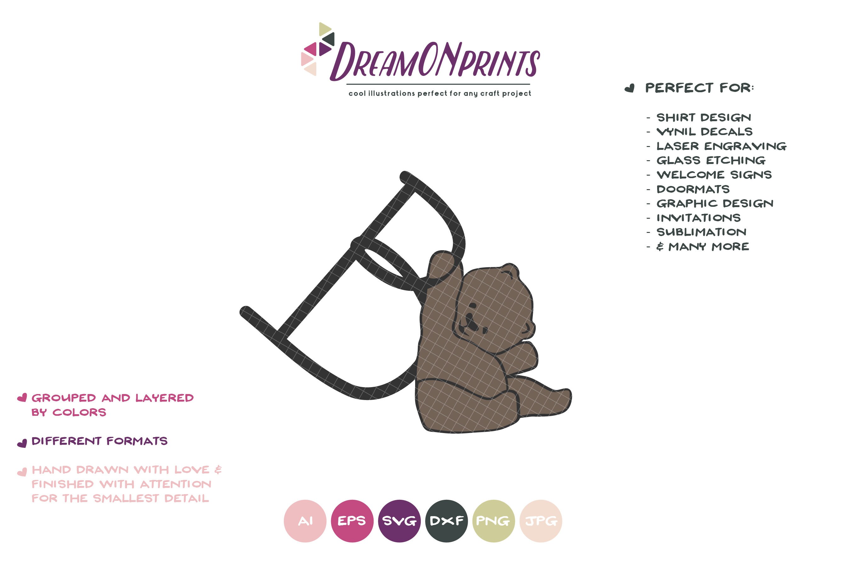 Download Monogram Letter B SVG Cut File | Alphabet Letter B with Bear