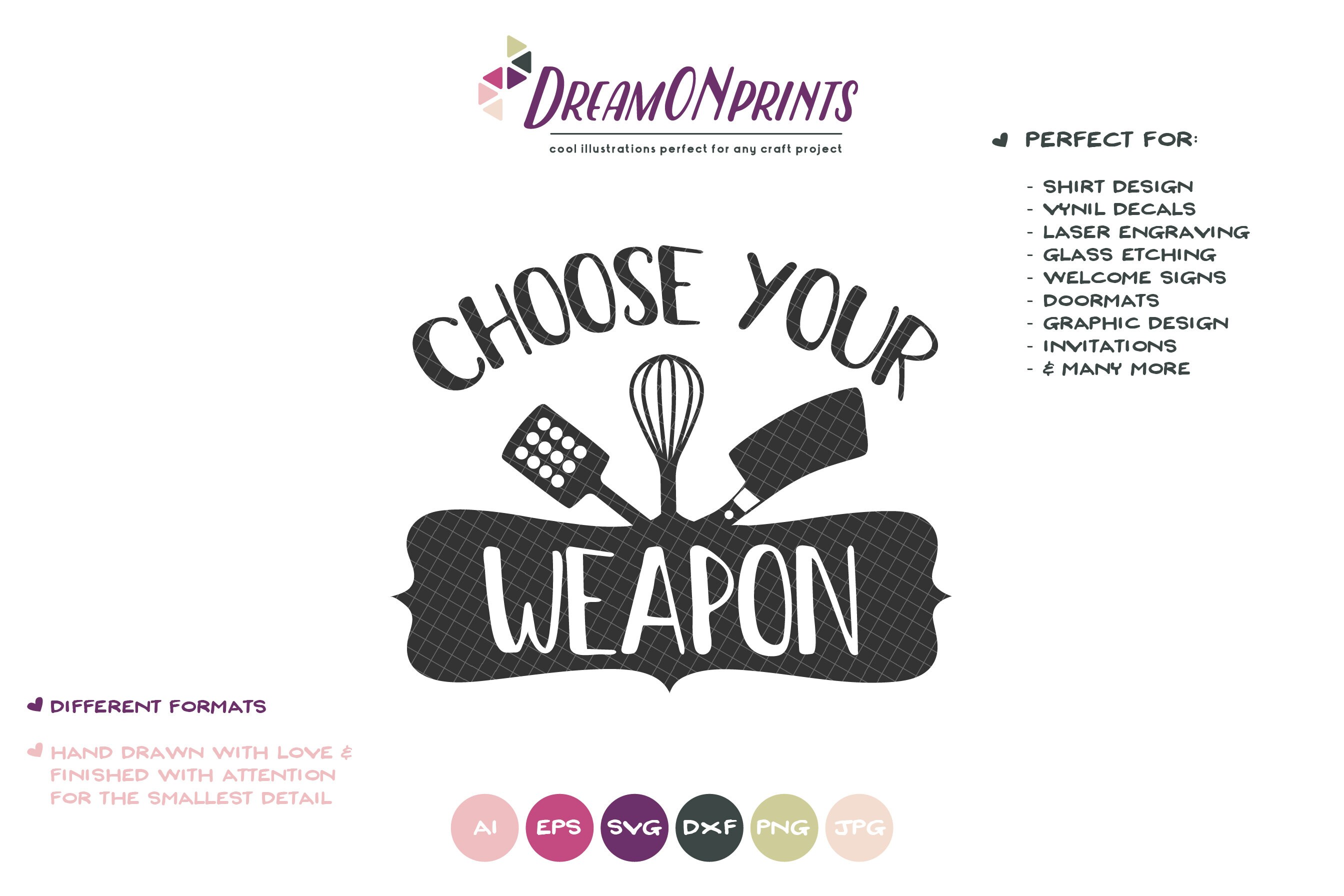 Download Kitchen SVG Funny Chef SVG, Choose Your weapon Svg, Apron Svg Designs, Svg Sign Making Cooking ...
