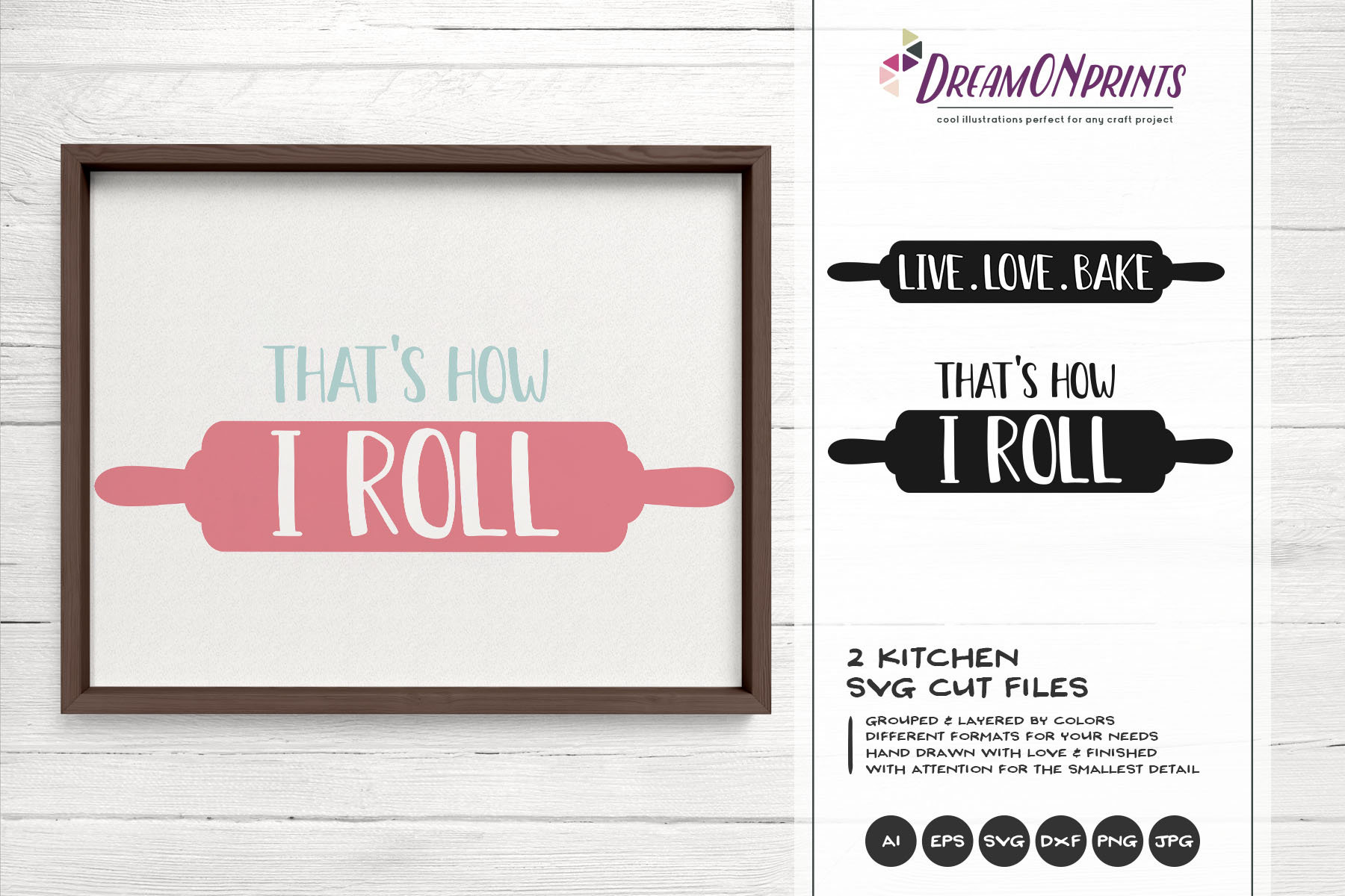 Download Kitchen SVG, Rolling Pin Svg, That's How I Roll Svg ...