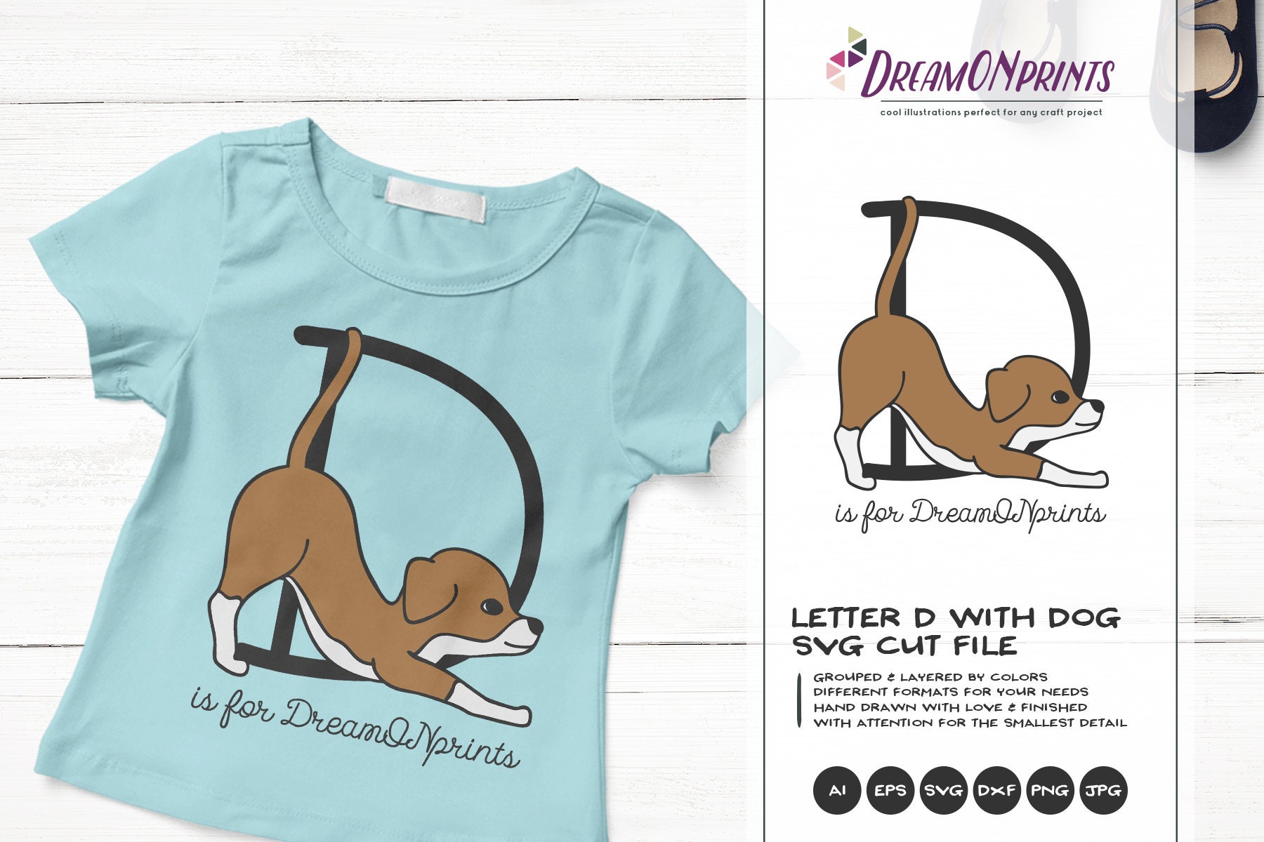 Download Monogram Letter D Svg Cut File Alphabet Letter D With Dog