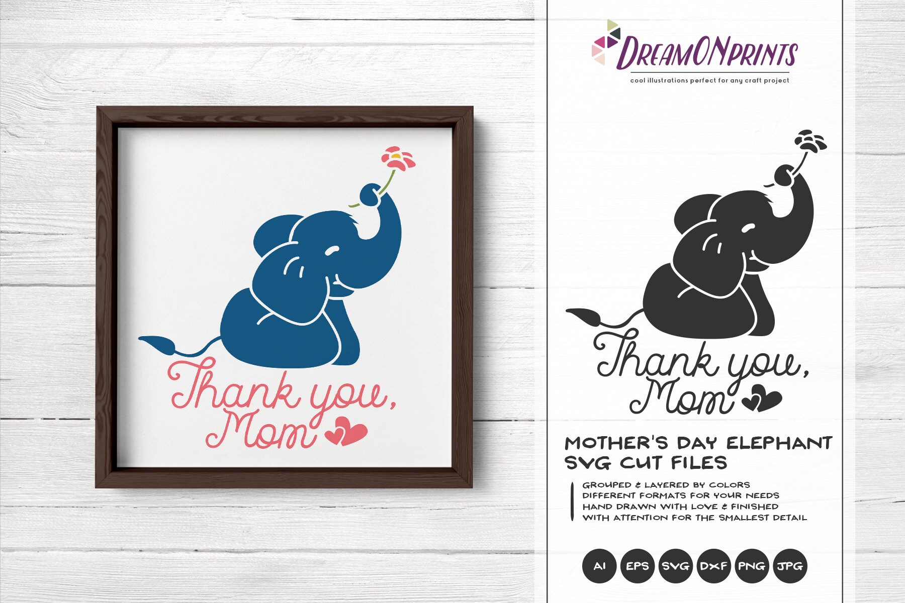 Download Elephant Svg Mother S Day Svg Kids Svg Cute Wild Svg Cut File Nature Animals Svg Dxf For Cricut Silhouette Cutting Machines Dop230