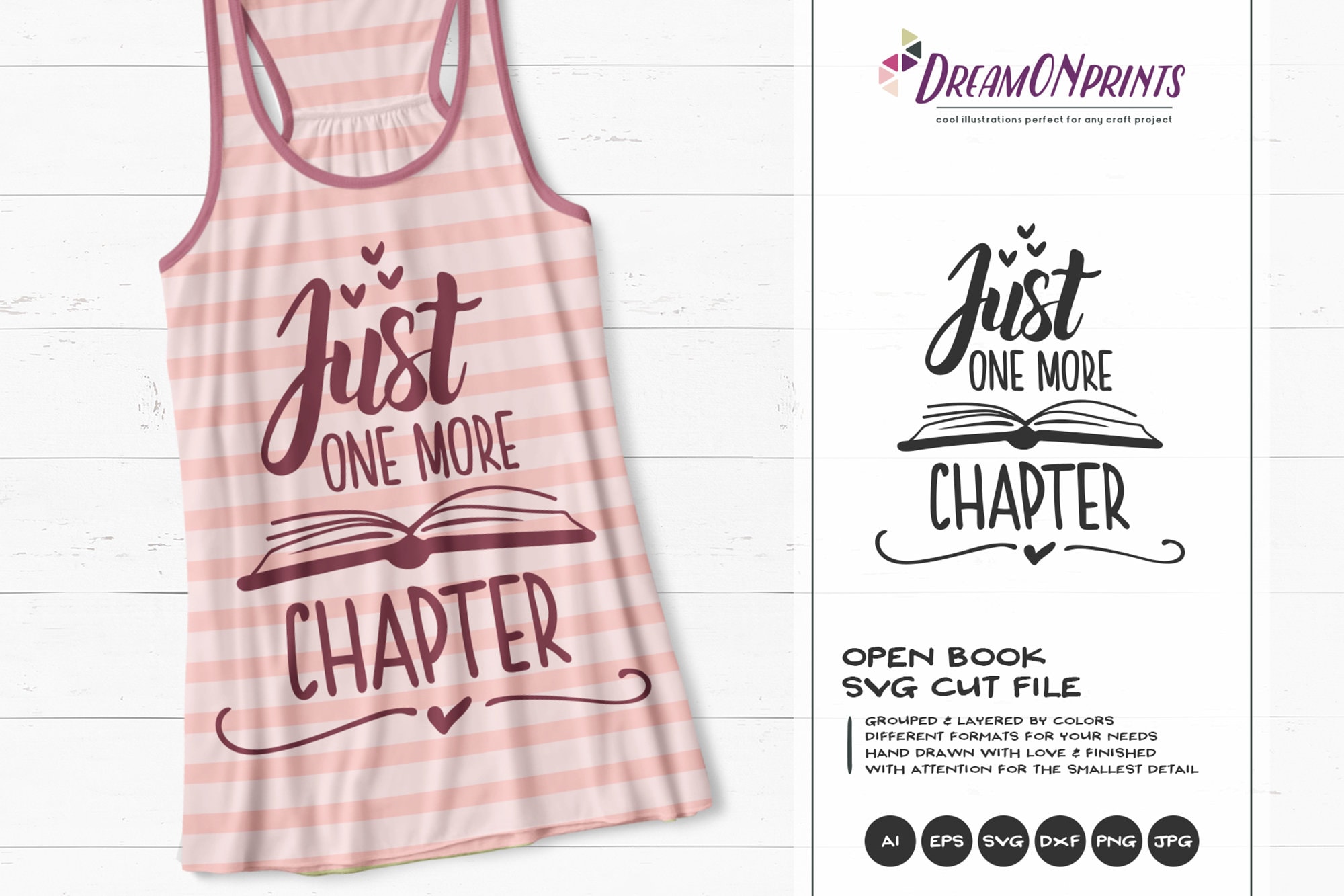 Just One More Chapter Svg Books Svg Book Lover Librarian Svg