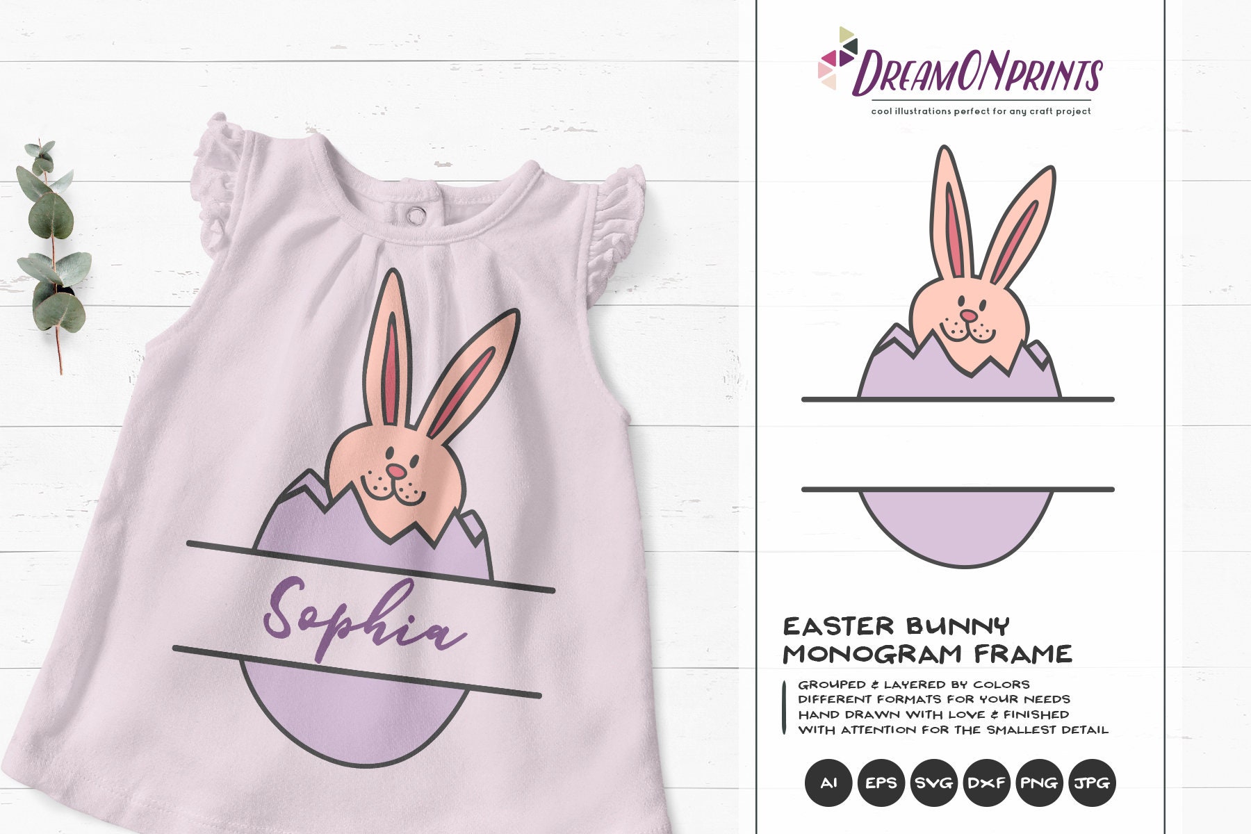 Download Easter Monogram Frame SVG Funny Easter Svg Cut Files ...