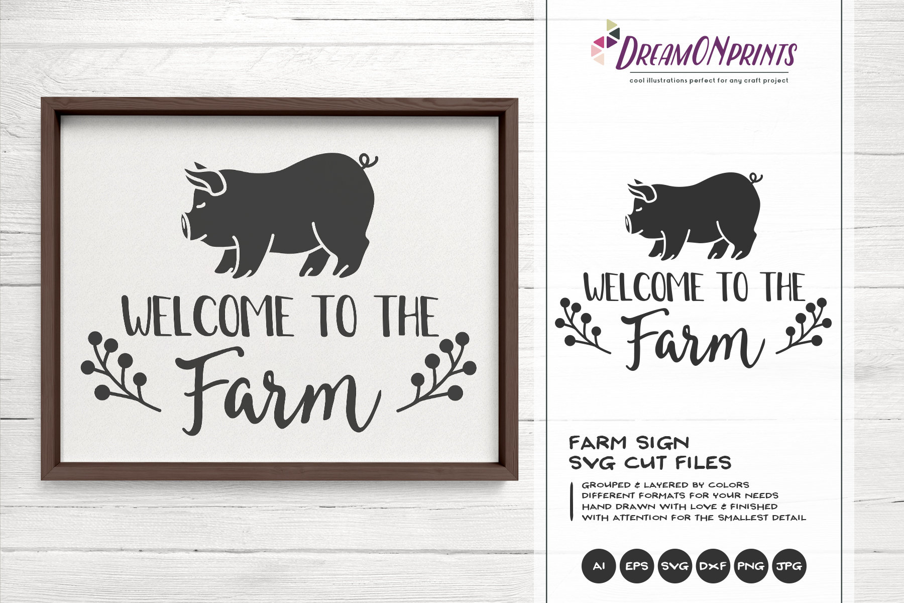 Download Welcome To The Farm Svg Pig Svg Farm Animals Svg Cut File Farm House Svg Sign Making Svg Files For Cutting And Printing Dop260