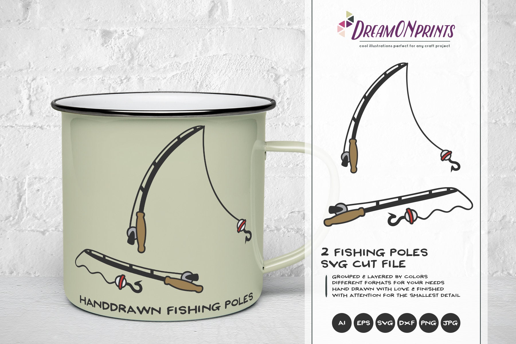 Download Fishing Pole SVG, Fishing SVG, Fishing Pole Cut Files ...