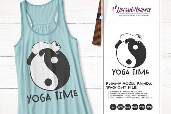 Funny Yoga Panda SVG | Panda Bear Svg | Cute Svg Cut File