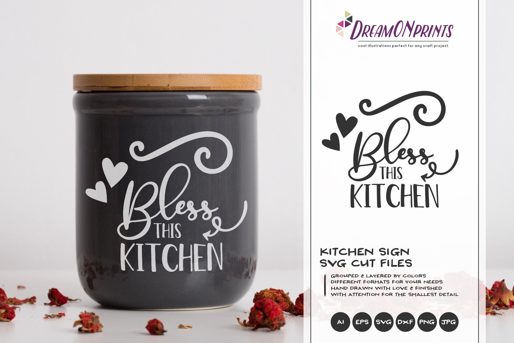 Download Bless this Kitchen Svg Kitchen SVG Cut File, Apron Svg ...