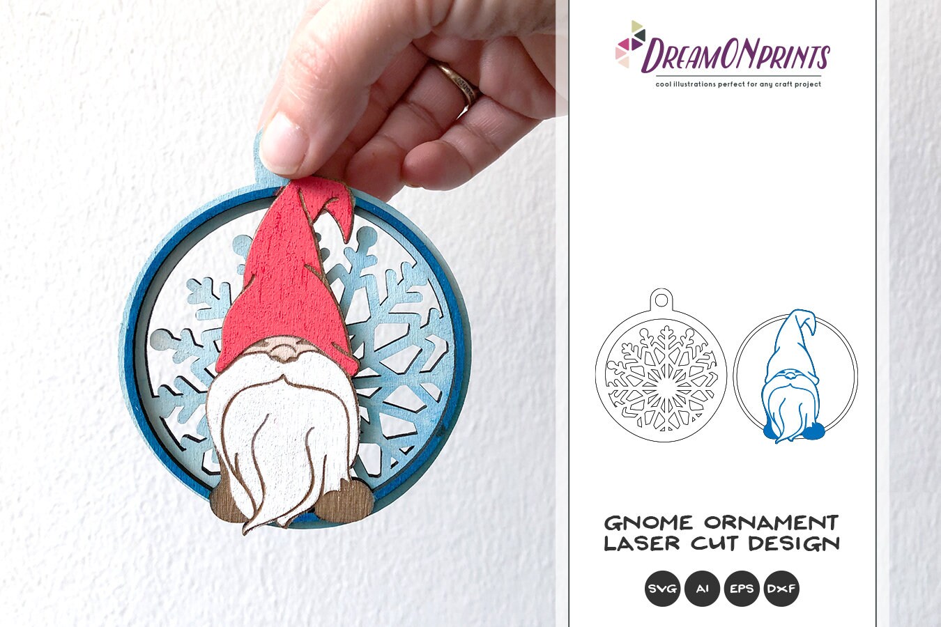 Download Christmas Gnome Ornament Laser Cut Files Glowforge Laser Cut