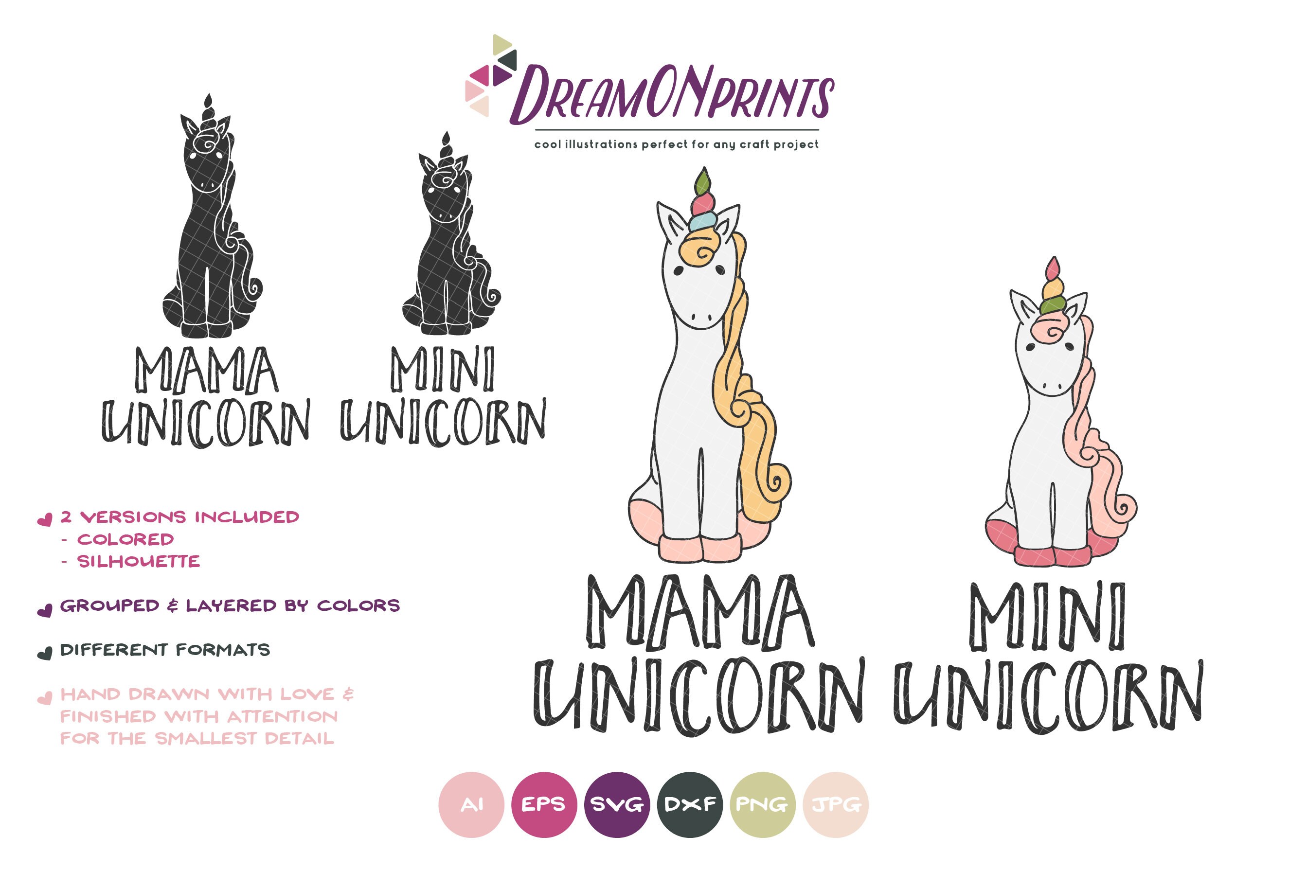 Download Unicorn SVG, Unicorn Cut File, Unicorn Family Svg, Mama ...