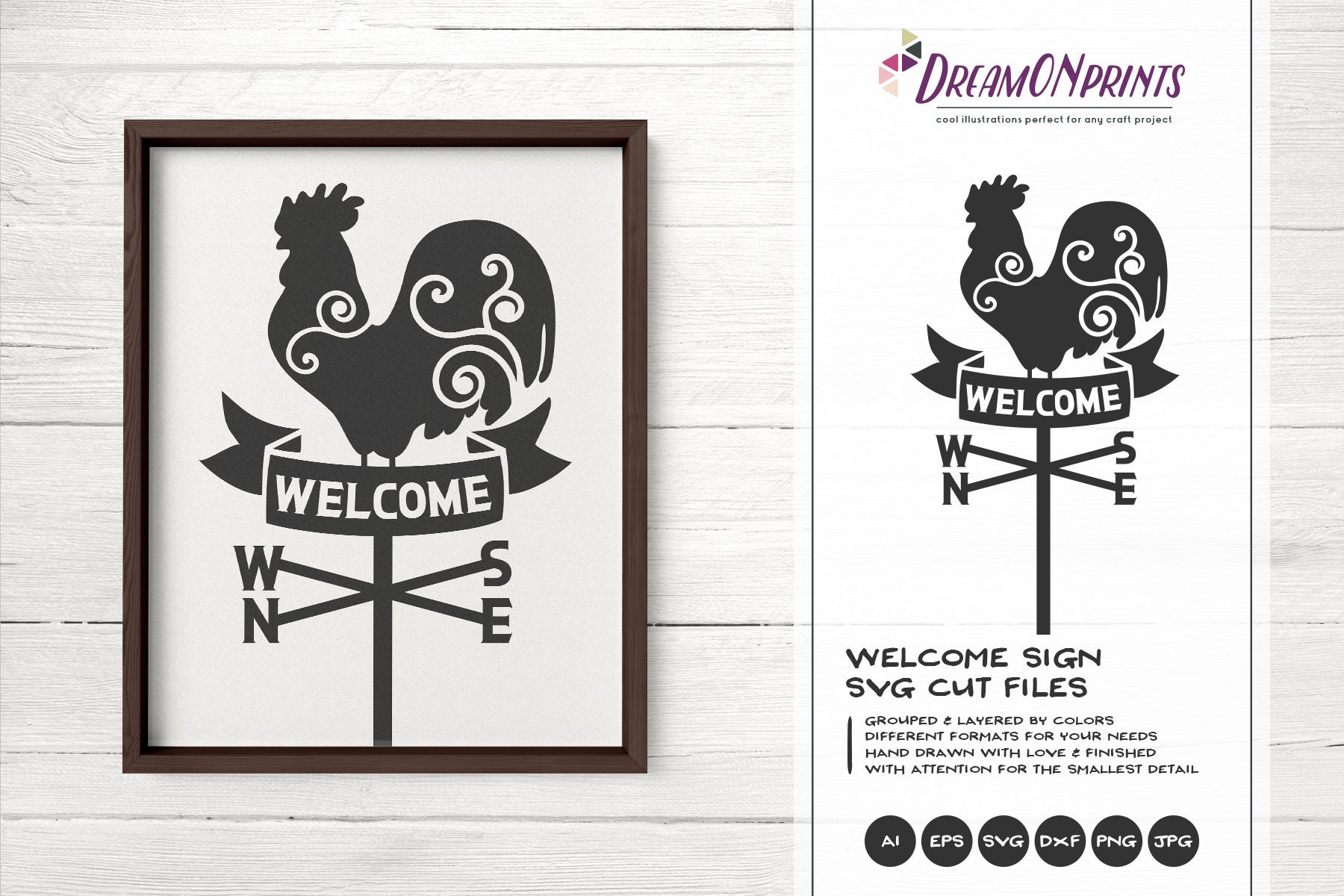 Download Wind Compass Svg Rooster Svg Retro Sign Svg Cut File Farm Svg Farm House Svg Sign Making Svg Files For Cutting And Printing Dop274