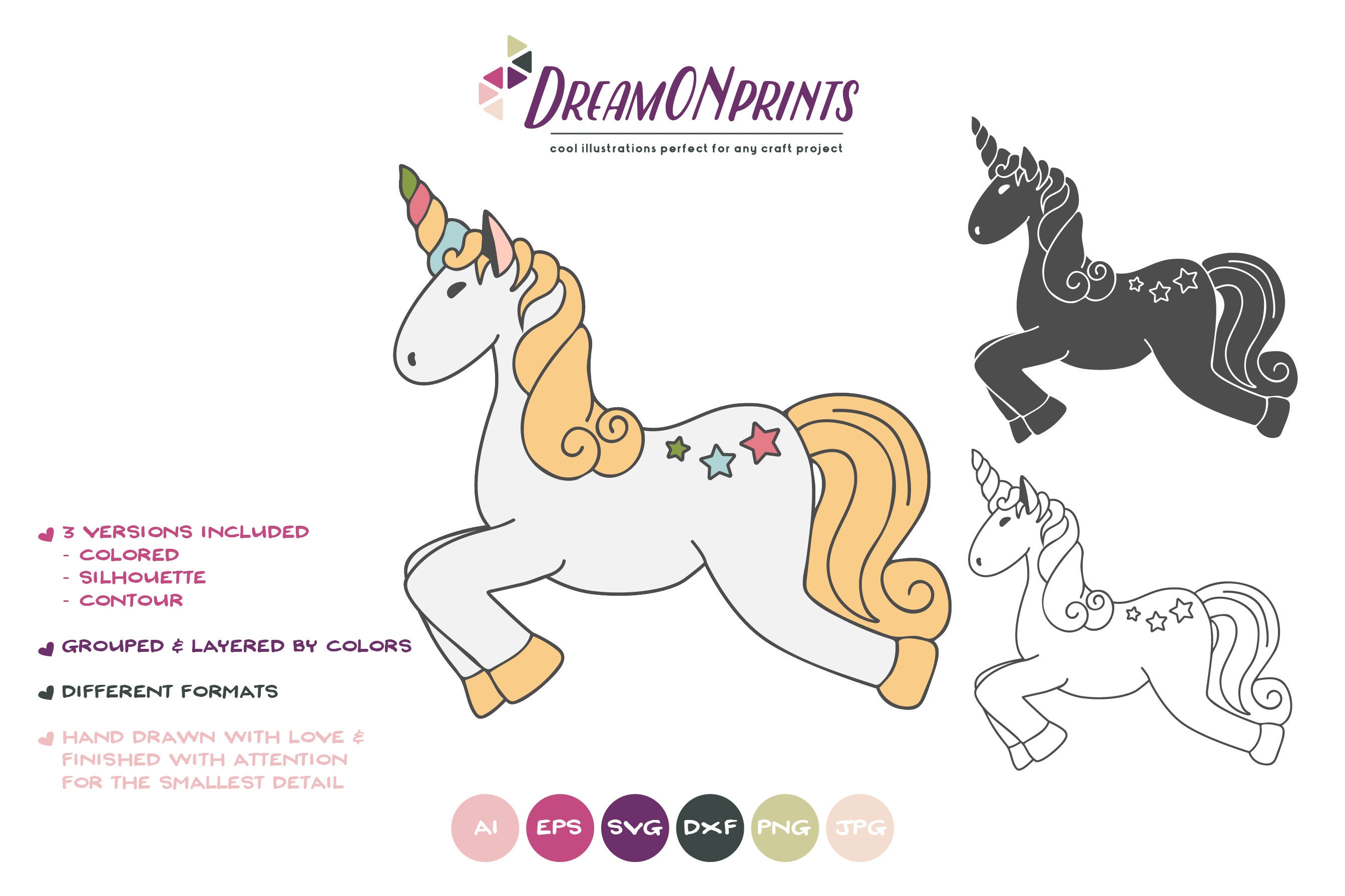 Download Unicorn SVG, Unicorn Cut File Svg, Vector Unicorn SVG, DXF ...