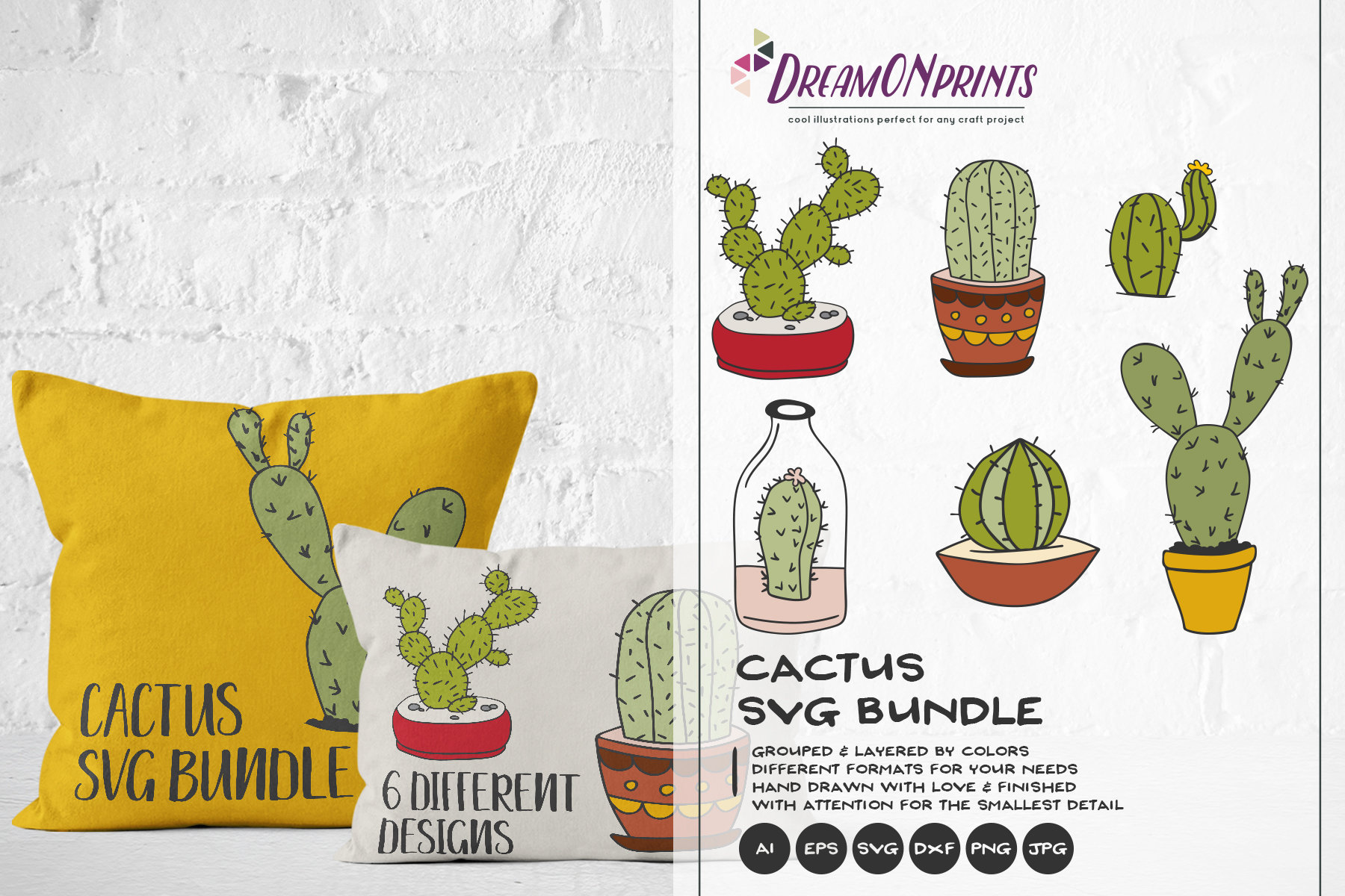 Download Cactus SVG Bundle, Cacti SVG Cut Files Svg, Succulent Cut ...