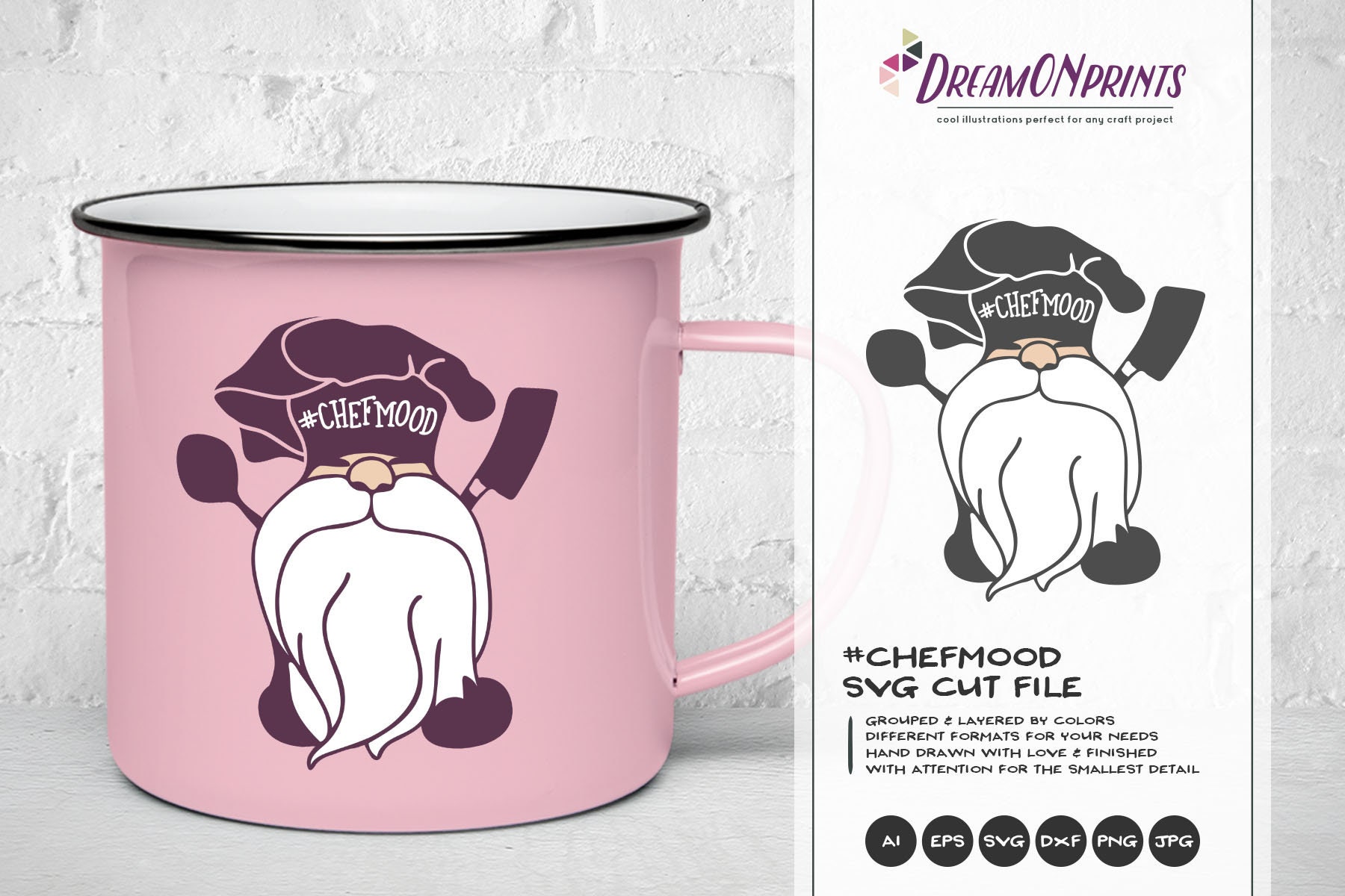 Download Kitchen Gnome Svg Chef Mood Svg Cooking Svg Kitchen Aprons Etsy
