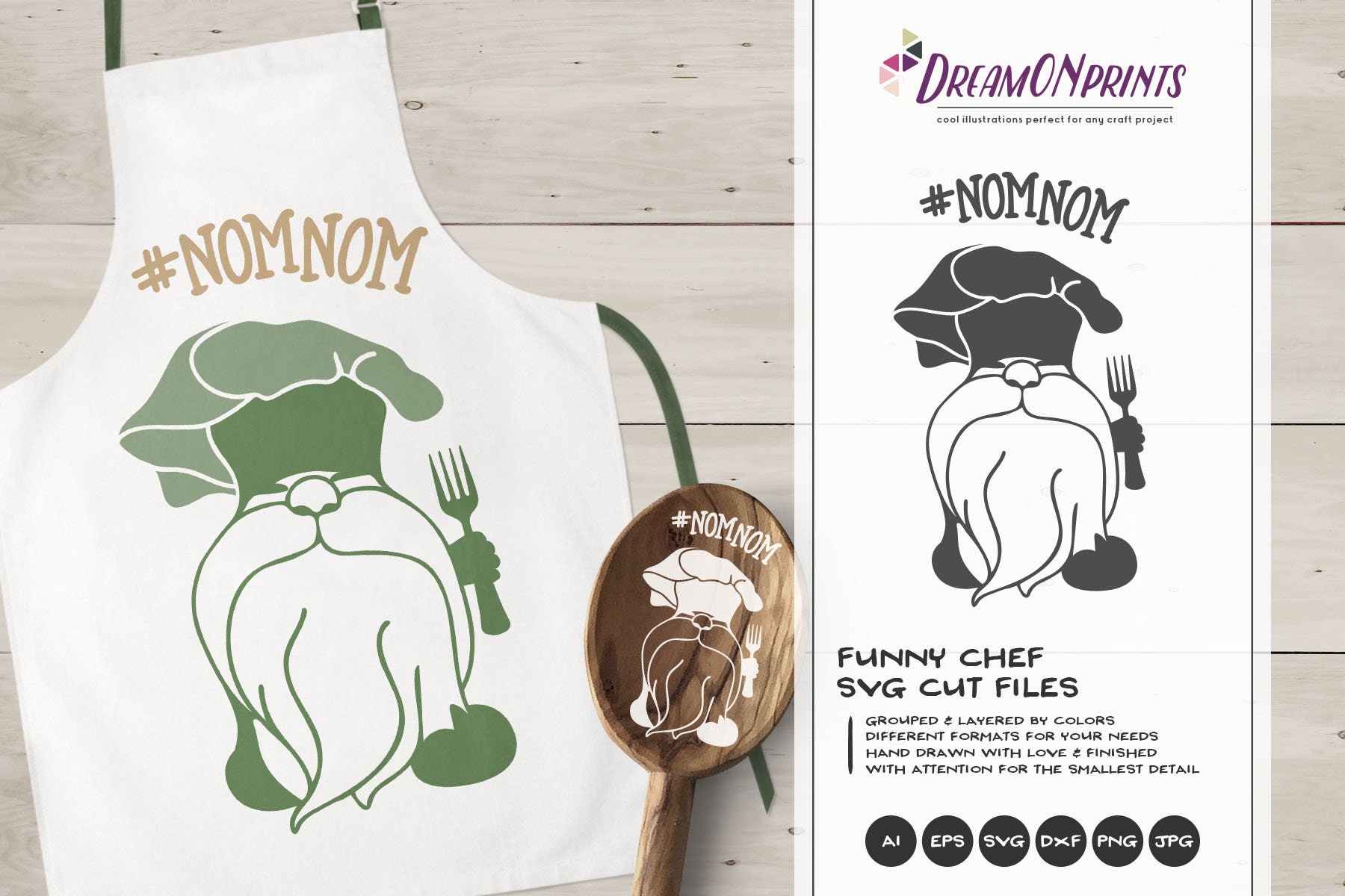 Download Kitchen Gnome Svg Nom Nom Svg Cooking Svg Kitchen Aprons Design Svg Garden Gnome Svg Cricut Silhouette Htv Svg Dop356