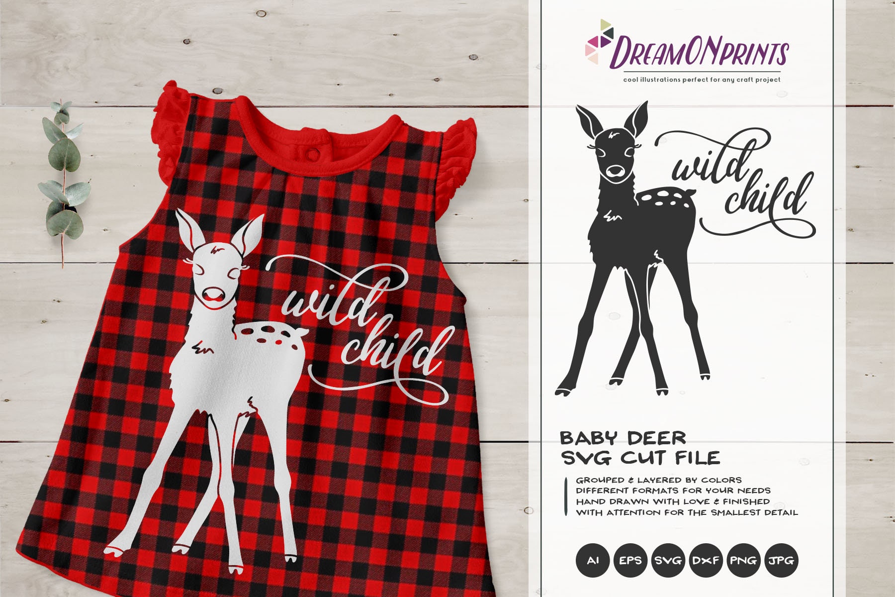 Download Baby Deer Svg Fawn Svg Cut Files Kids Svg Wild Child Svg Nature Animals Svg Dxf Files For Cricut Silhouette Cutting Machines Dop291