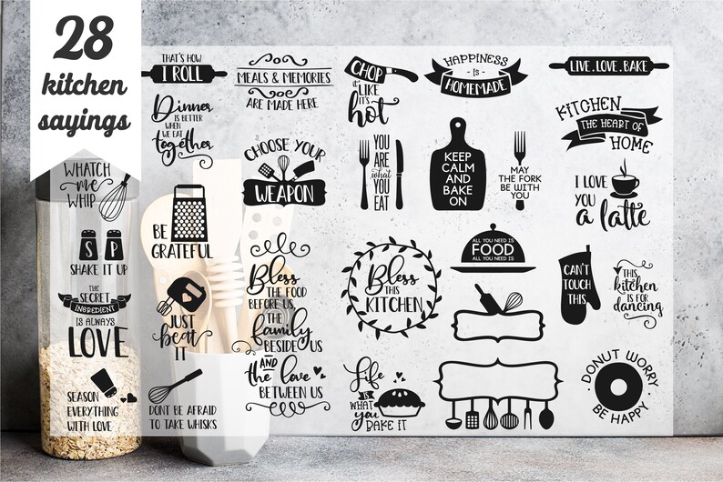 Download Ultra BIG Kitchen SVG Bundle Food Bundle Kitchen Signs | Etsy