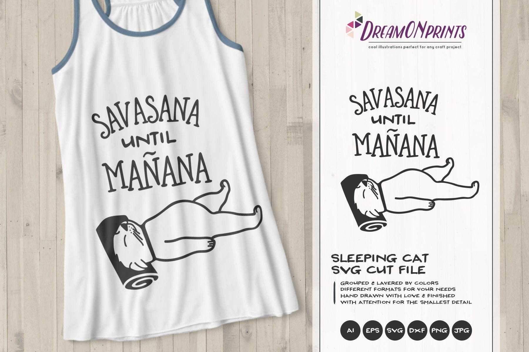 Download Copy Cat Svg, Funny Yoga Svg Yoga Cat, Meditate SVG,, Cat ...