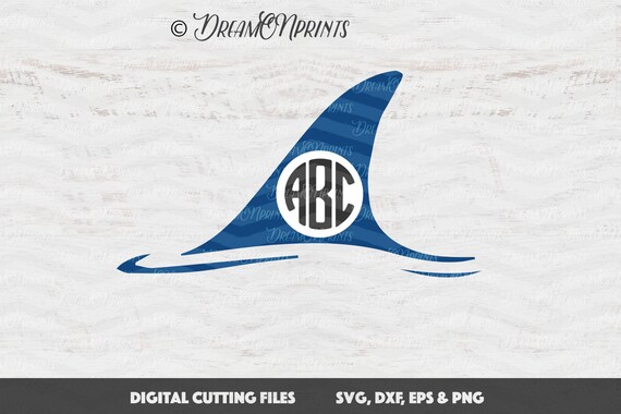 Download Shark Svg Shark Monogram Svg Shark Fin Svg Monogram Svg | Etsy