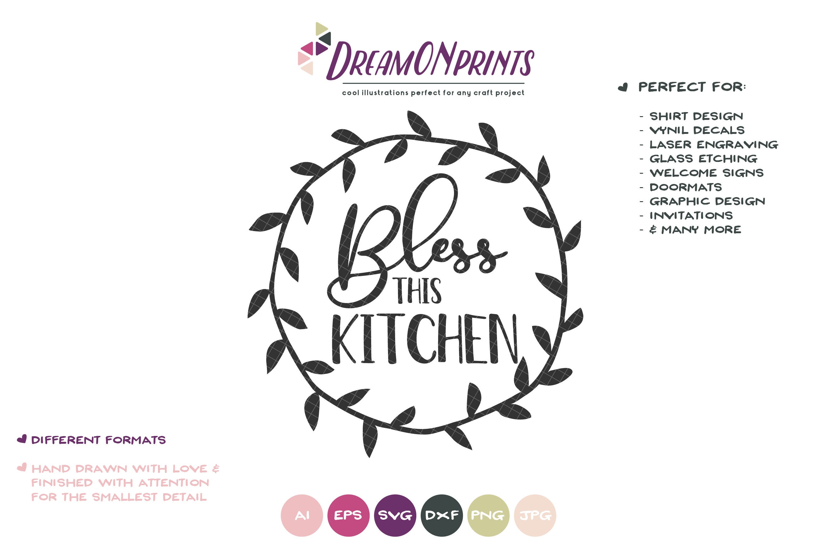 Download Kitchen SVG Bless this Kitchen SVG, Apron Svg Designs, Blessing SVG, Religious Svg Sign Making ...