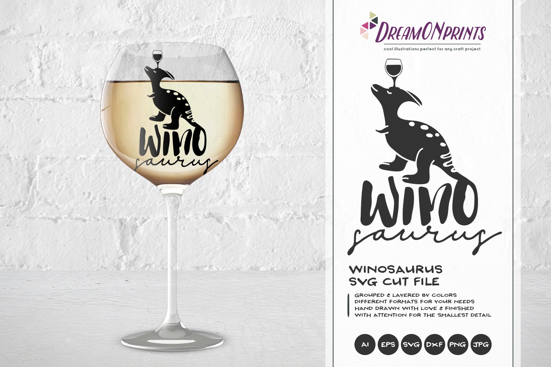 Download Winosaurus SVG Wine Svg, Dinosaur Svg, Wine Lover SVG ...