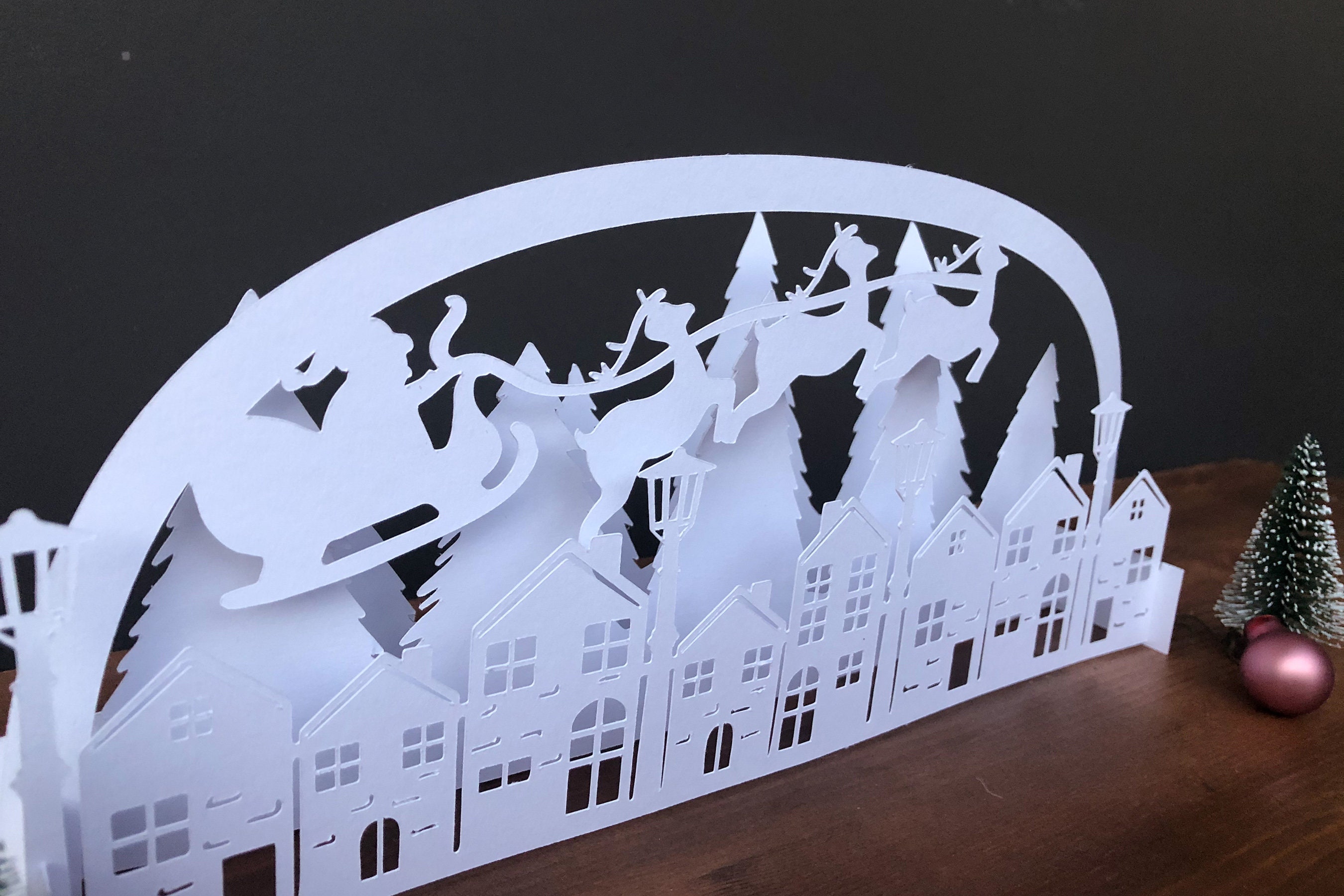 3D Christmas Village SVG Christmas SVG 3D Layered Design - Etsy
