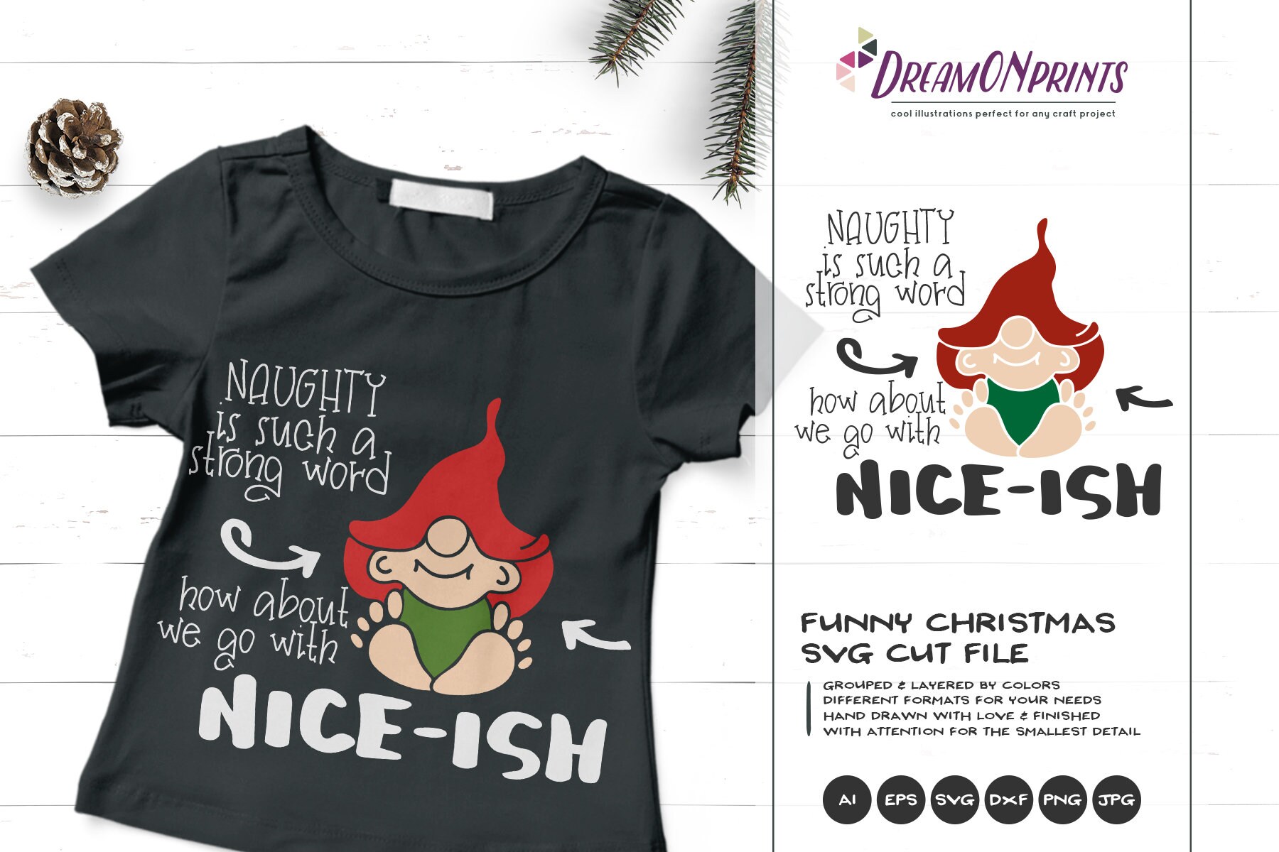 Download Funny Gnome Christmas SVG Naughty | Christmas Nice Naughty ...