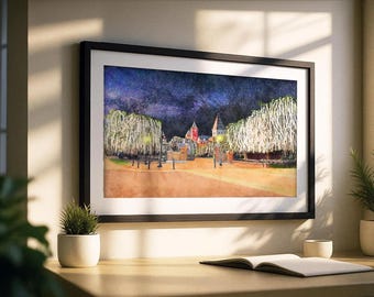 Auburn Oaks Rolled Trees - Auburn Tigers Artwork