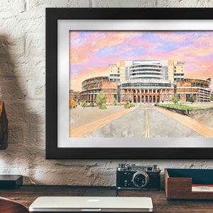 Neyland Stadium Print, Volunteer Artwork, Tennessee Volunteer Gift, Tennessee Football, University of Tennessee Artwork