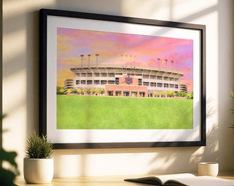 Jordan-Hare Stadium Print: Auburn Tigers Football Art