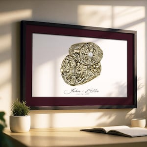 Texas A&M Ring Wedding Print, Aggie Wedding Gift, Aggie Ring Print, Aggie Artwork, 12th Man Art, Aggie Graduation, Ring Day Gift