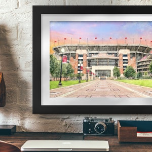 Bryant-Denny Stadium Print, Alabama Crimson Tide Artwork, Alabama Gift, Alabama Football Artwork, Alabama Artwork