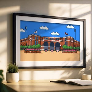 Olsen Field Pixel Art Print: Texas A&M Aggie Baseball Poster