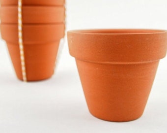 25 mini terracotta pots - plain terracotta pots - 6 cm small terracotta pot for DIY projects - wedding favour, baby shower, kids birthday