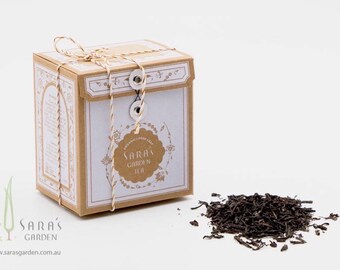 Premium ORGANIC ENGLISH BREAKFAST Tea (50g), for tea party, wedding bomboniere & tea party favour, corporate events gifts,