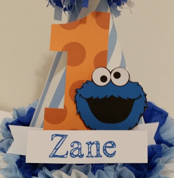 Cookie Monster 1st First Birthday Custom Made Personalized Etsy