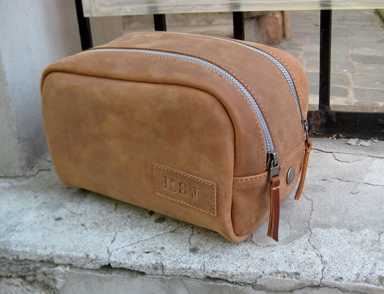 Personalized Dopp Kit Distressed Leather Toiletry Bag Leather - Etsy