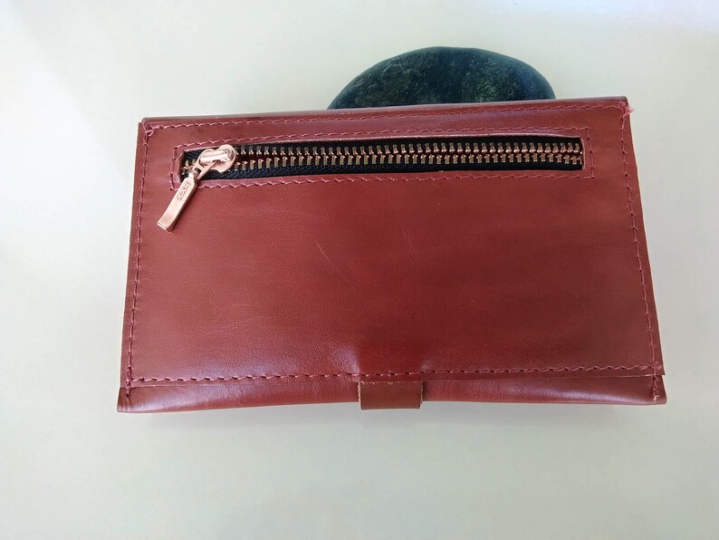 Leather tobacco pouch Leather Tobacco Pouch with Paper Dispenser Tobacco wallet